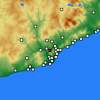 Nearby Forecast Locations - Сан-Кугат-дель-Вальес - карта