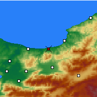 Nearby Forecast Locations - Akçakoca - карта