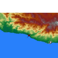 Nearby Forecast Locations - Пуэрто-Эскондидо - карта