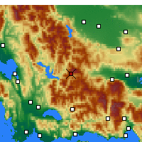 Nearby Forecast Locations - Карпенисион - карта
