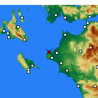 Nearby Forecast Locations - Kastro-Kyllini - карта
