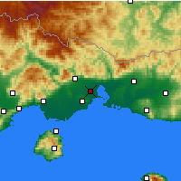 Nearby Forecast Locations - Vistonida - карта
