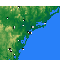 Nearby Forecast Locations - Ньюкасл - карта