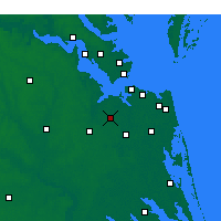 Nearby Forecast Locations - Норфолк - карта