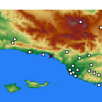 Nearby Forecast Locations - Carpinteria - карта