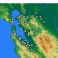 Nearby Forecast Locations - Castro Valley - карта