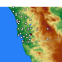 Nearby Forecast Locations - Эль-Кахон - карта