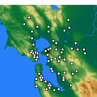 Nearby Forecast Locations - El Sobrante - карта
