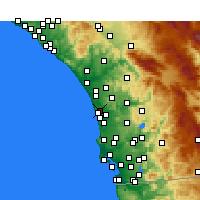 Nearby Forecast Locations - Энсинитас - карта