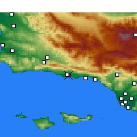 Nearby Forecast Locations - Goleta - карта