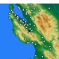 Nearby Forecast Locations - Лос-Гатос - карта