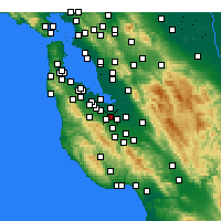 Nearby Forecast Locations - Маунтин-Вью - карта