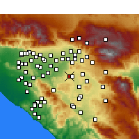 Nearby Forecast Locations - Риверсайд - карта