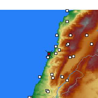 Nearby Forecast Locations - Basta el Tahta - карта