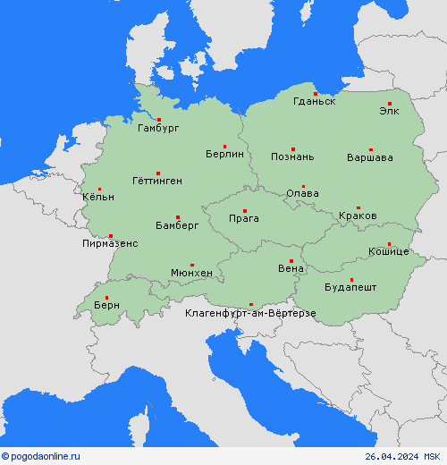   Европа пргностические карты