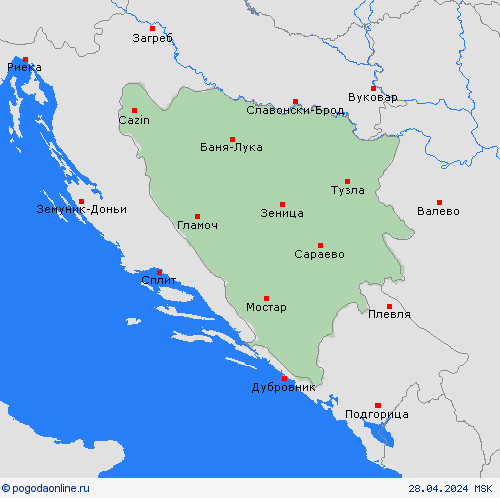  Босния и Герцеговина Европа пргностические карты