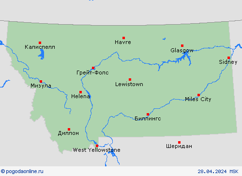  Монтана Север. Америка пргностические карты