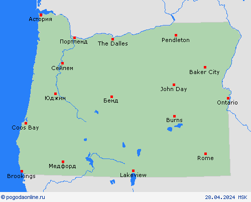  Орегон Север. Америка пргностические карты