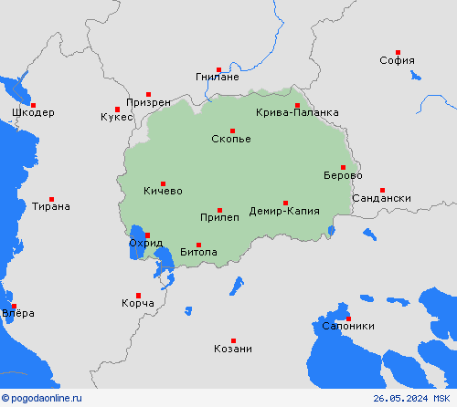  Северная Македония Европа пргностические карты
