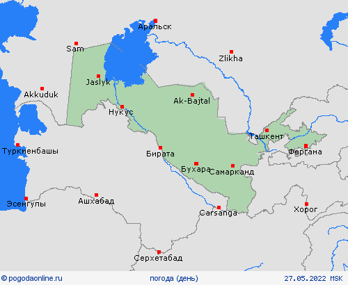 обзор Узбекистан Азия пргностические карты