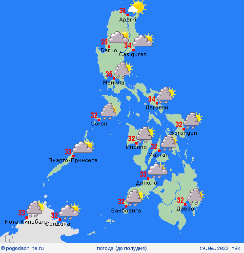 обзор ФилиппиныOA Азия пргностические карты