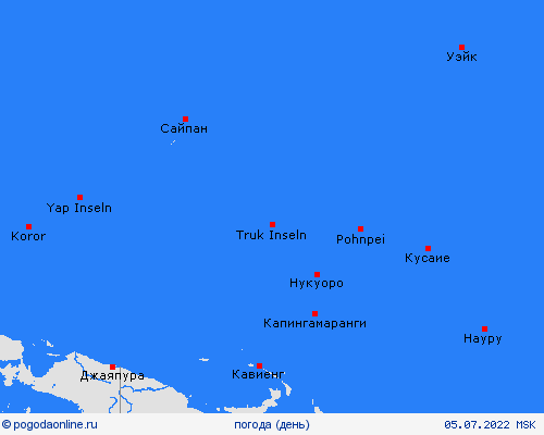 обзор Остров Уэйк Океания пргностические карты
