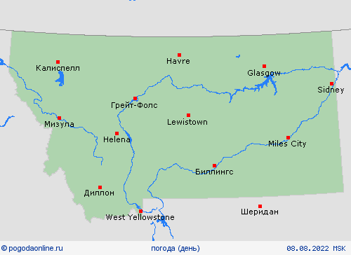 обзор Монтана Север. Америка пргностические карты