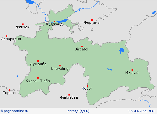 обзор Таджикистан Азия пргностические карты