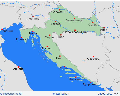 обзор Хорватия Европа пргностические карты