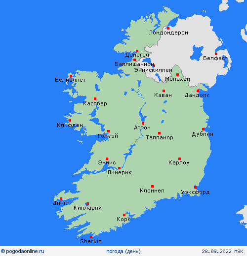 обзор Ирландия Европа пргностические карты
