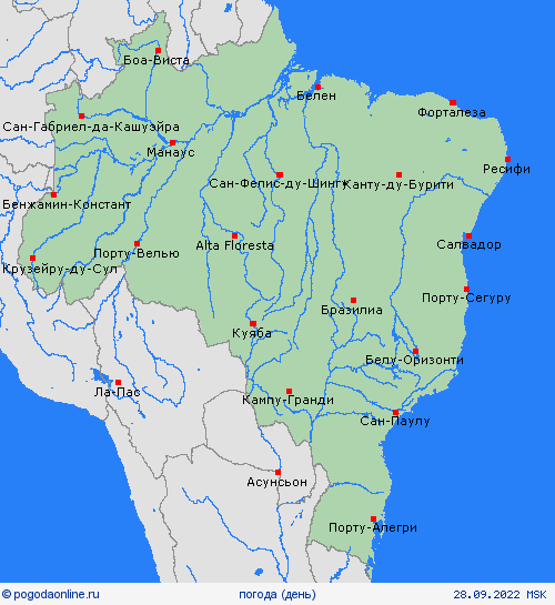 обзор Бразилия Юж. Америка пргностические карты