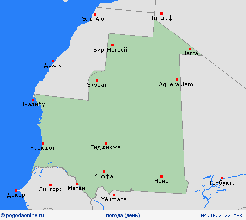 обзор Мавритания Африка пргностические карты