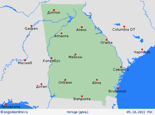 обзор Джорджия Север. Америка пргностические карты