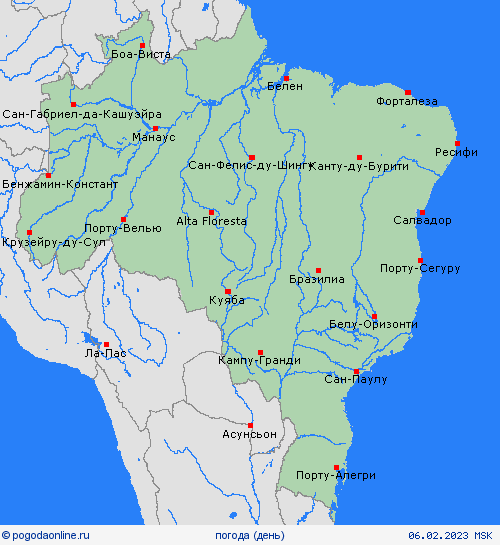 обзор Бразилия Юж. Америка пргностические карты