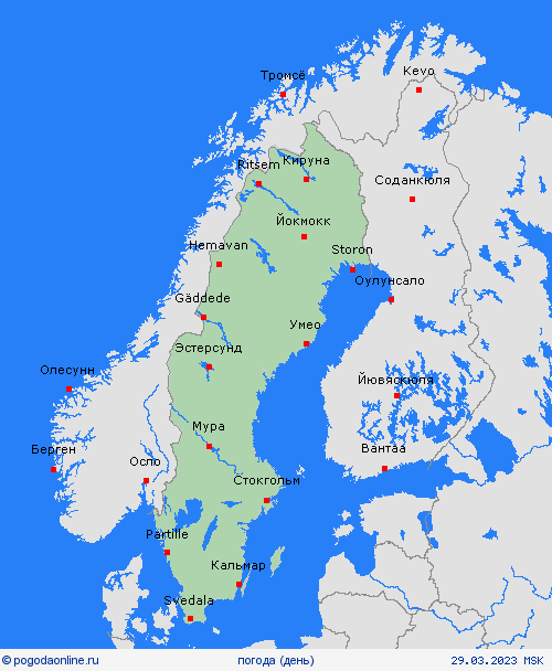 обзор Швеция Европа пргностические карты