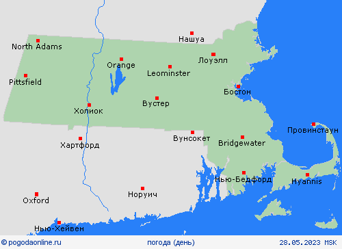 обзор Массачусетс Север. Америка пргностические карты