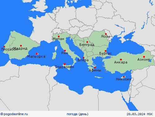 обзор  Европа пргностические карты