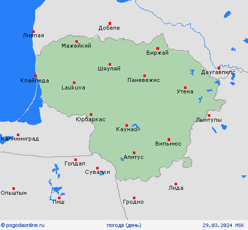 обзор Литва Европа пргностические карты