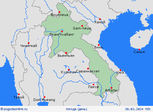 обзор Лаос Азия пргностические карты