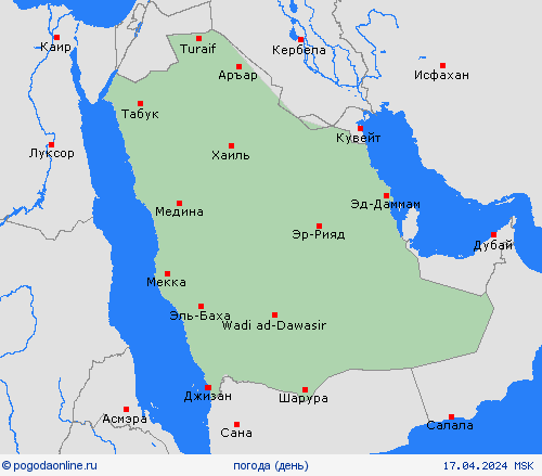 обзор Саудовская Аравия Азия пргностические карты