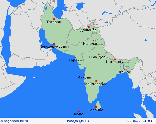обзор  Азия пргностические карты