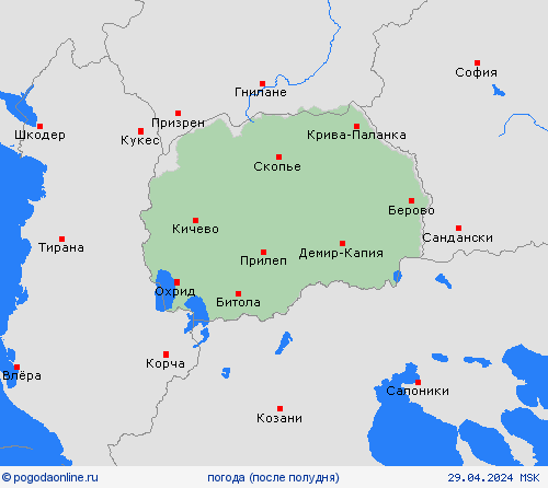 обзор Северная Македония Европа пргностические карты