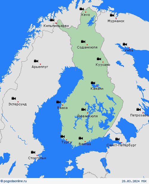 Веб-камера Финляндия Европа пргностические карты