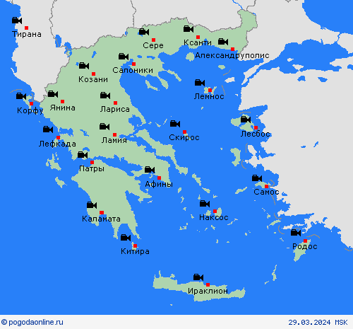 Веб-камера Греция Европа пргностические карты