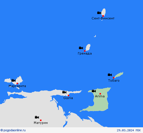 Веб-камера Тринидад и Тобаго Юж. Америка пргностические карты