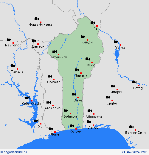 Веб-камера Бенин Африка пргностические карты