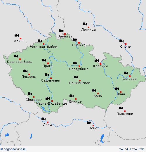 Веб-камера Чехия Европа пргностические карты
