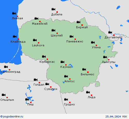 Веб-камера Литва Европа пргностические карты
