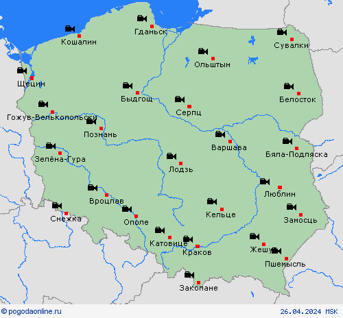 Веб-камера Польша Европа пргностические карты