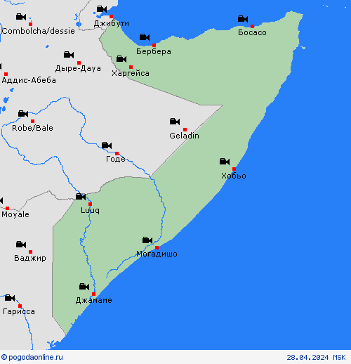 Веб-камера Сомали Африка пргностические карты